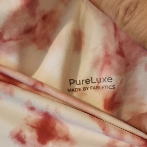 Fabletics 4X Perfect Condition Tie-Dye Leggings - Pink and White - Picture 2 of 4